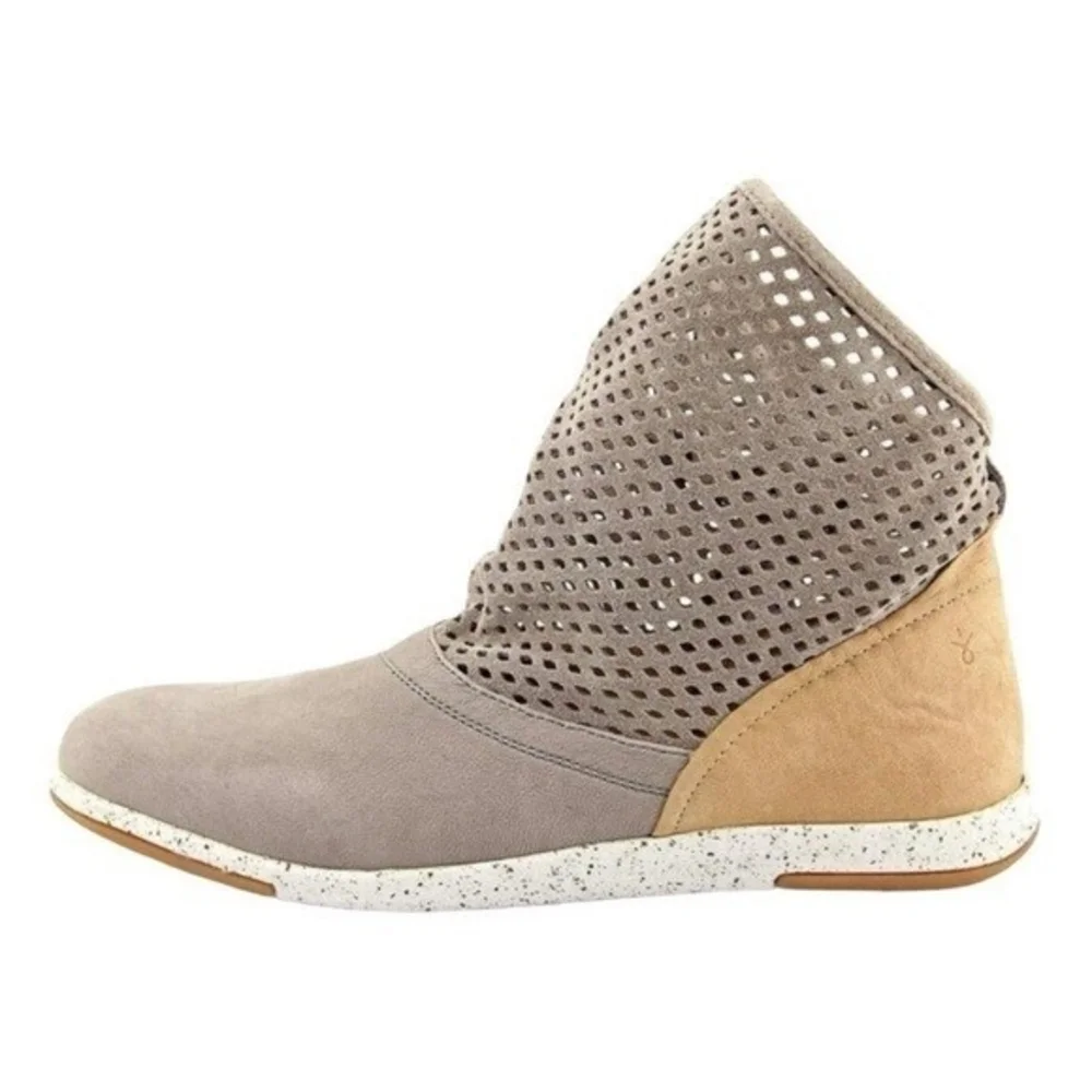 Emu Australia Numeralla Tan Suede Leather Perforated Ankle Boots Women’s 10